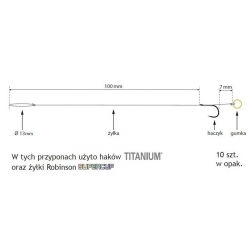 Przypon z gumką MF 503BN rozm. 10 śr. 0,190mm (10 szt.)