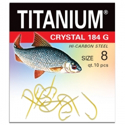 Haczyk Titanium CRYSTAL 184G (10 szt.), rozm. 8