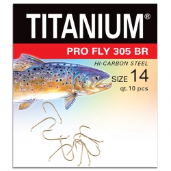 Haczyk Titanium PRO FLY 305BR (10 szt.), rozm. 14
