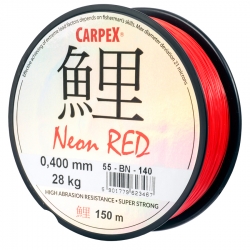 Żyłka Carpex Neon Red, 0.40mm / 150m