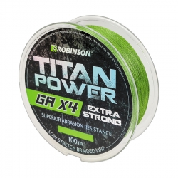 Plecionka Titan Power GA X4 0,22mm, 100m, zielona