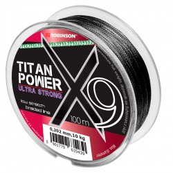 Plecionka Robinson Titan Power X9 130m 0,18, czarna