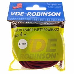 Amortyzator latexowy VDE-Robinson 800%, pusty, 3,10mm, 4m burgundowy