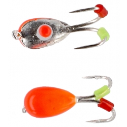PRZYNĘTA - ICE BUG POMARAŃCZOWY rozm. 4mm - SREBRNY - op.4szt.