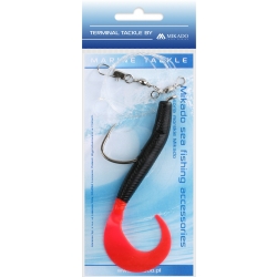 ZESTAW MORSKI - PILK D-TWIST RIG 5.5cm - hak: 2x4/0 - CZARNO CZERWONY - op.1kpl.