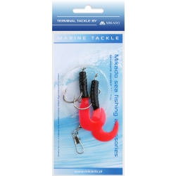 ZESTAW MORSKI - PILK D-TWIST RIG 5.5cm - hak: 2x4/0 - CZARNO CZERWONY - op.1kpl.