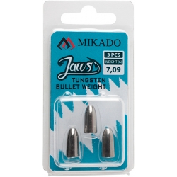 CIĘŻAREK - JAWS TUNGSTEN BULLET - 7.09g - STALOWO SZARY - op.3szt.