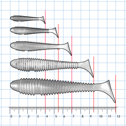 GRUBBER SHAD 12cm 032 OP.5SZT KONGER